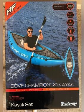 Bestway Hydro-Force Cove Champion X1 Inflatable Kayak - Blue